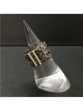 Christian Dior Oblique Trotter Logo Silver Tone Ring ISO sz:51👝